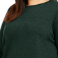 Suéter túnica plus size feminino com costura frontal, verde, tamanho 4X