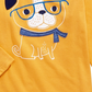 Camiseta infantil de algodão Smart Dog First Impressions para meninos, tamanho dourado, 12 meses