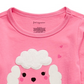 Camiseta infantil de algodão manga comprida com estampa de poodle First Impressions, rosa, tamanho 6, MOS