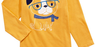 Camiseta infantil de algodão Smart Dog First Impressions para meninos, tamanho dourado, 24 meses