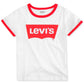 Camiseta infantil Levi's Batwing Ringer grande para meninas, branca, tamanho 6