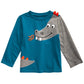 Camiseta infantil infantil First Impressions Baby Boy's Dragon Azul Tamanho 12 Meses