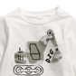 Camiseta de algodão estampada para meninos First Impressions, branca, tamanho 3 a 6 meses