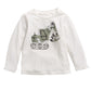 Camiseta de algodão estampada para meninos First Impressions, branca, tamanho 12 meses