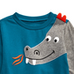 Camiseta infantil First Impressions Baby Boys Dragon Azul Tamanho 24