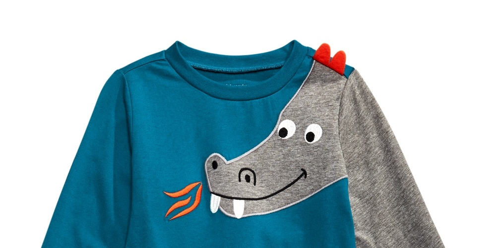 Camiseta infantil First Impressions Baby Boys Dragon Azul Tamanho 24