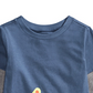 Camiseta infantil First Impressions com estampa de trator e camadas, azul, tamanho 12 meses