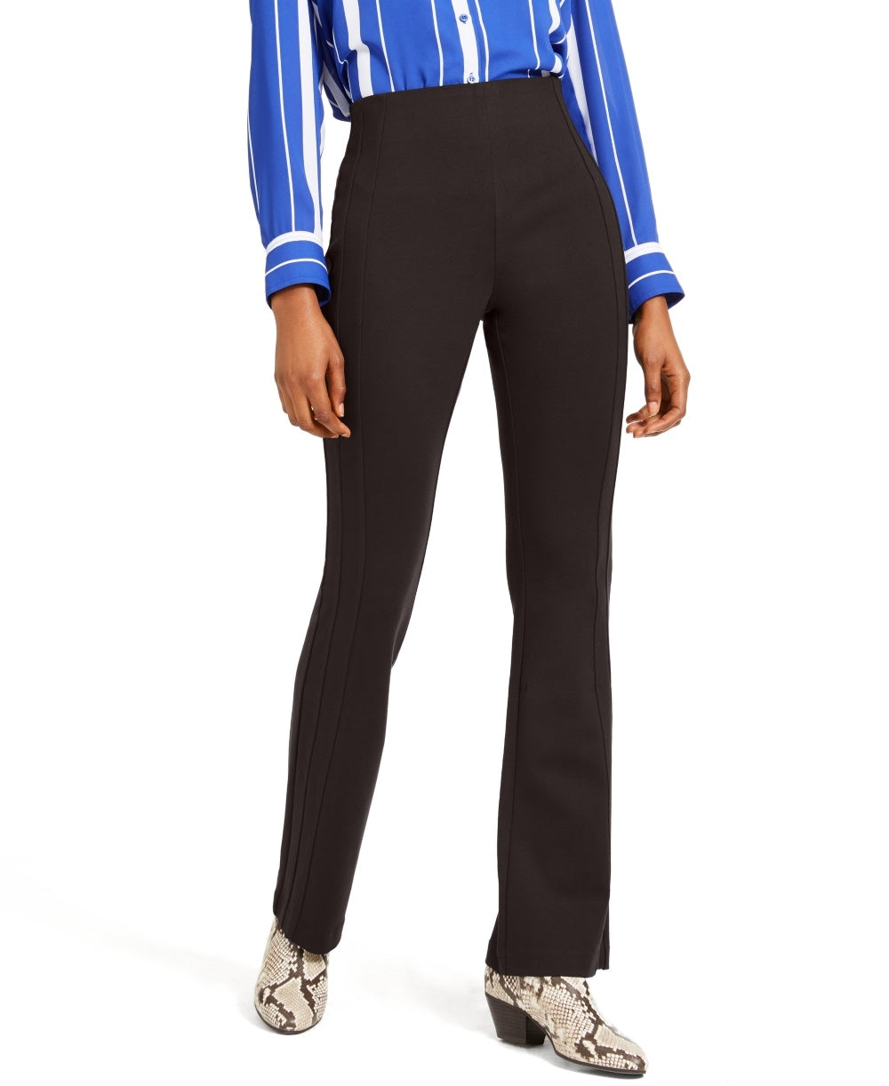 Calça feminina de malha bootcut SeaPonte da INC International Concepts, marrom, tamanho 18