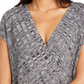 Suéter feminino Alfani com sobrepeliz texturizado e frente única, preto, tamanho XX-G