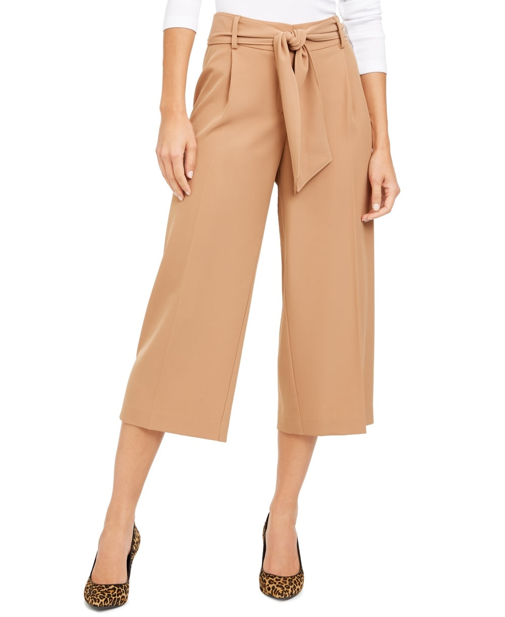 Calça culotte Alfani feminina com controle de barriga, marrom médio, tamanho 10