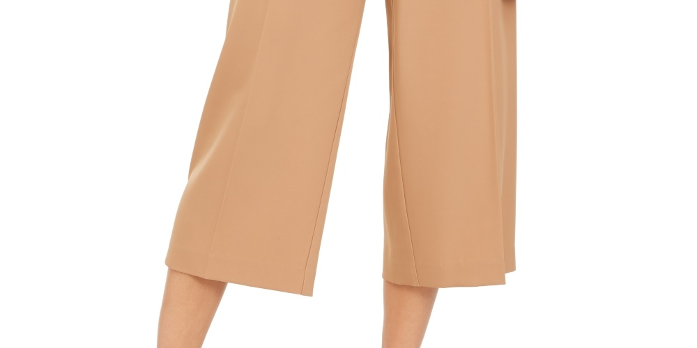 Calça culotte Alfani feminina com controle de barriga, marrom médio, tamanho 10