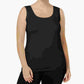 Blusa básica feminina Alfani Plus Size com decote redondo, preta, tamanho 1X