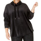 Calvin Klein Performance Suéter Feminino Plus com Gola Redonda e Ombro Caído, Preto, Tamanho 1X