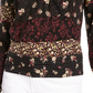 Top estampado American Rag Junior's com decote em V, preto, tamanho XX-S