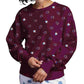 Moletom com estampa de logotipo feminino Champion, tecido reverso, roxo, tamanho médio