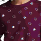 Moletom com estampa de logotipo feminino Champion, tecido reverso, roxo, tamanho médio