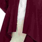 Cardigan feminino JM Collection Petite com nervuras mistas e botões, roxo escuro, tamanho PS
