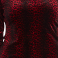 Blusa feminina Vince Camuto com estampa de leopardo ao luar, vermelha, tamanho extragrande