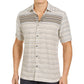 Camisa listrada degradê masculina Alfani azul tamanho grande