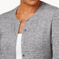 Karen Scott Cardigan Feminino Marled Branco Tamanho PL