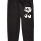 Calça jogger estampada First Impressions para meninos, preta, tamanho 3MOS
