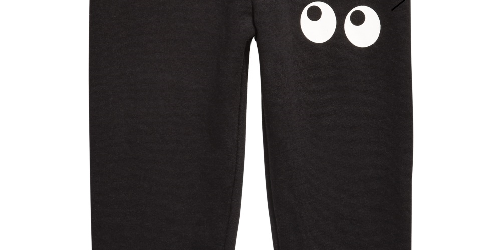 Calça jogger estampada First Impressions para meninos, preta, tamanho 3MOS
