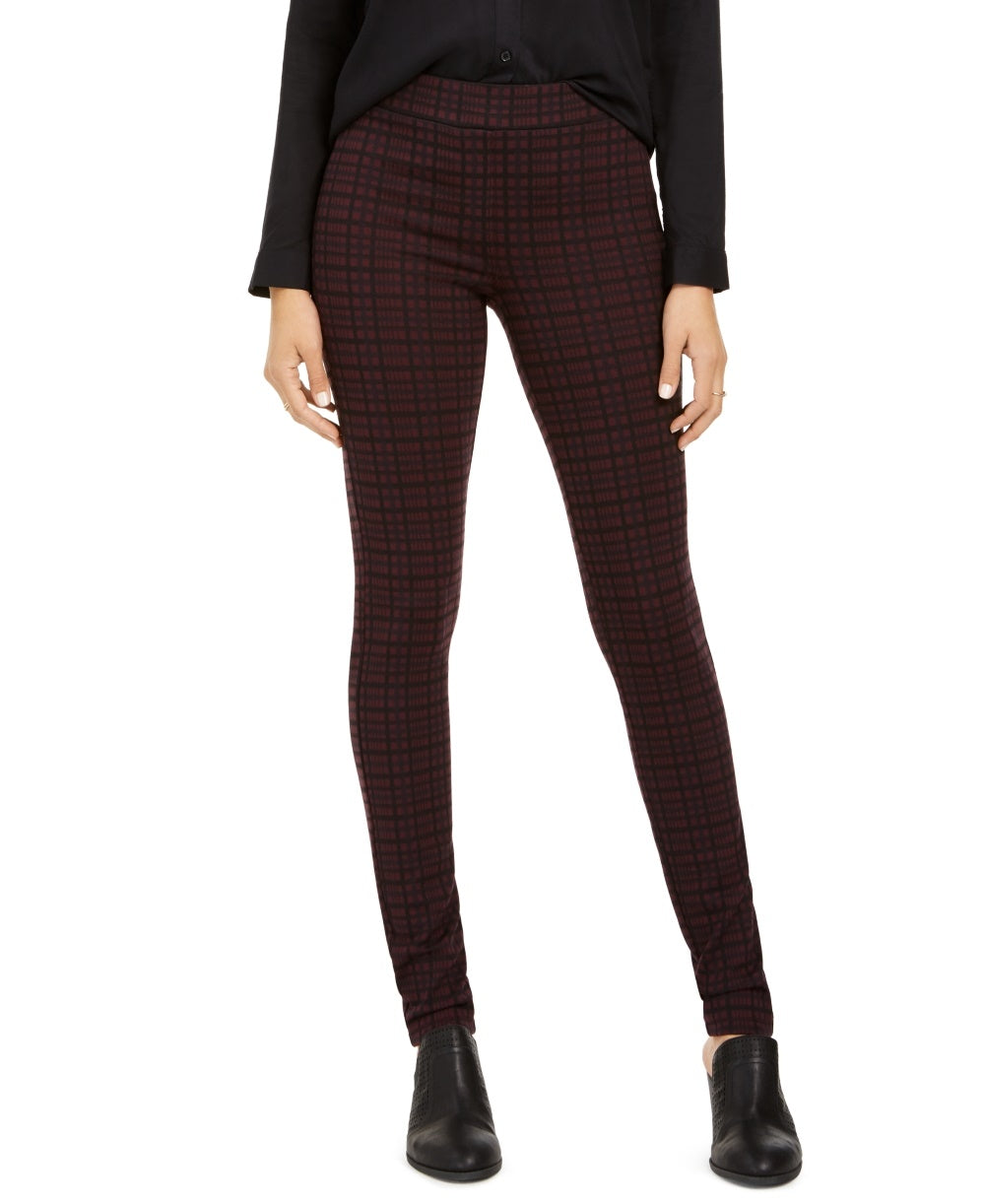 Legging feminina xadrez Ponte Style &amp; Co, roxa, tamanho PL