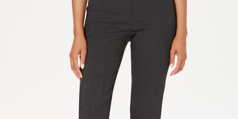 Calça feminina Charter Club Cambridge Skinny com controle de barriga, cinza, tamanho 4