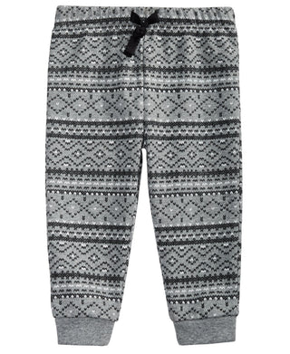Calça de moletom estampada Fair Isle para meninos First Impressions, tamanho 12 meses