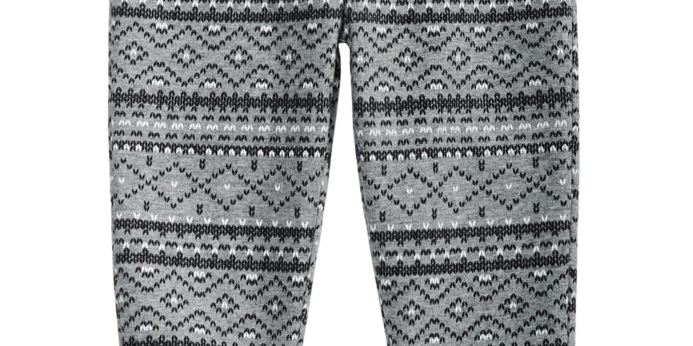Calça de moletom estampada Fair Isle para meninos First Impressions, tamanho 12 meses