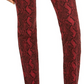 Calça jeans skinny feminina INC International Concepts Incessential Snake Print vermelha tamanho 12