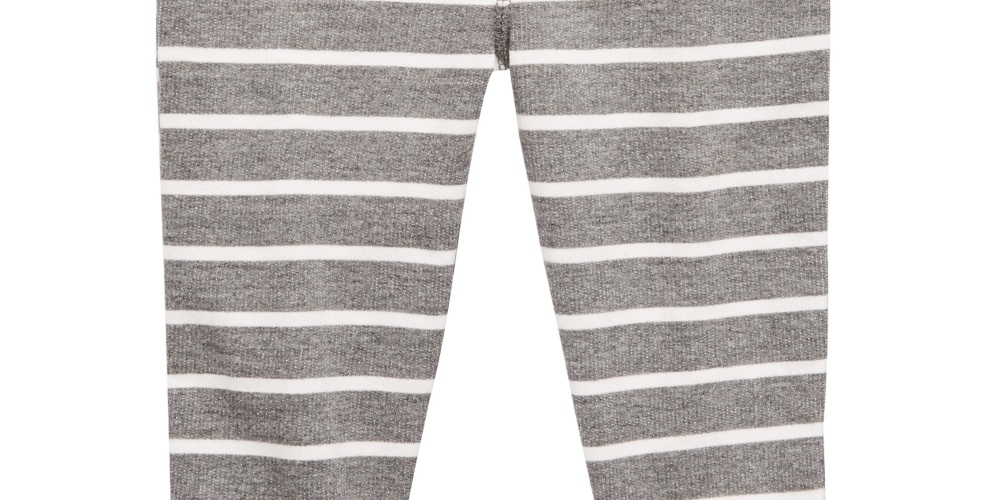 Calça jogger listrada para bebê menino First Impressions cinza tamanho 18 meses