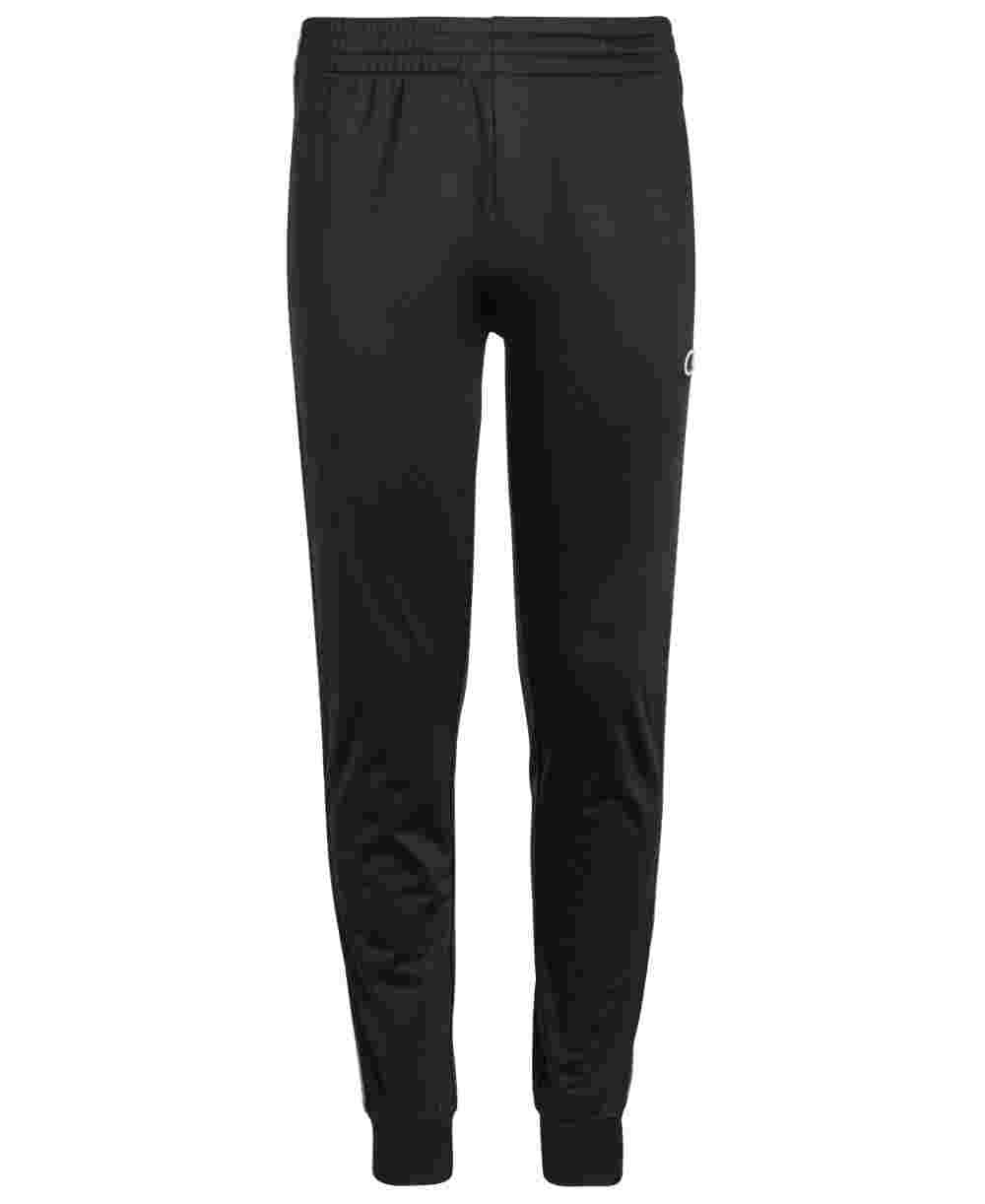 Calça de corrida infantil Champion para meninos com listras laterais, preta, tamanho 4