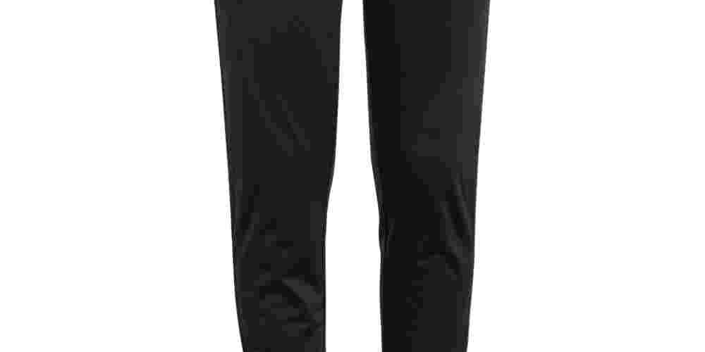 Calça de corrida infantil Champion para meninos com listras laterais, preta, tamanho 4