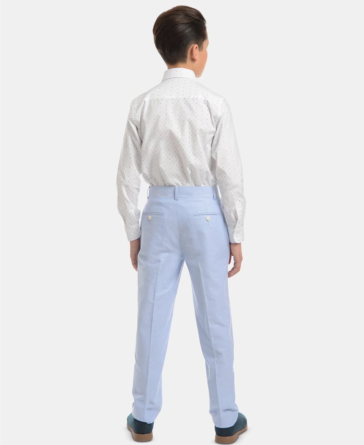 Calça Tommy Hilfiger Big Boy's Oxford Cotton Azul Tamanho 18