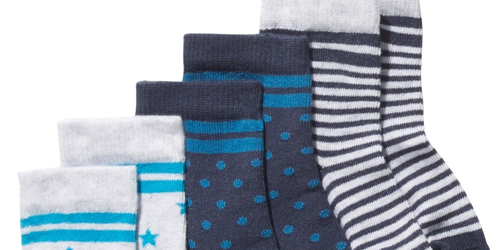 First Impressions Baby Boy's 3 Pack Printed Meias Azuis Tamanho 6-12 MOS