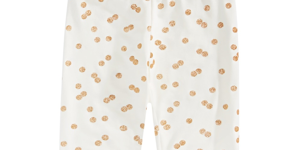 Leggings com bolinhas brilhantes Epic Threads para meninas, tamanho 2T, branca