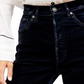 Calça feminina Free People de camurça sintética com cintura para festa, preta, tamanho 30