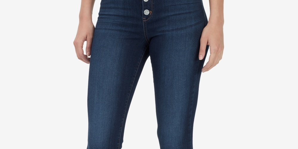 Calça jeans feminina William Rast de cintura alta, azul, tamanho 29