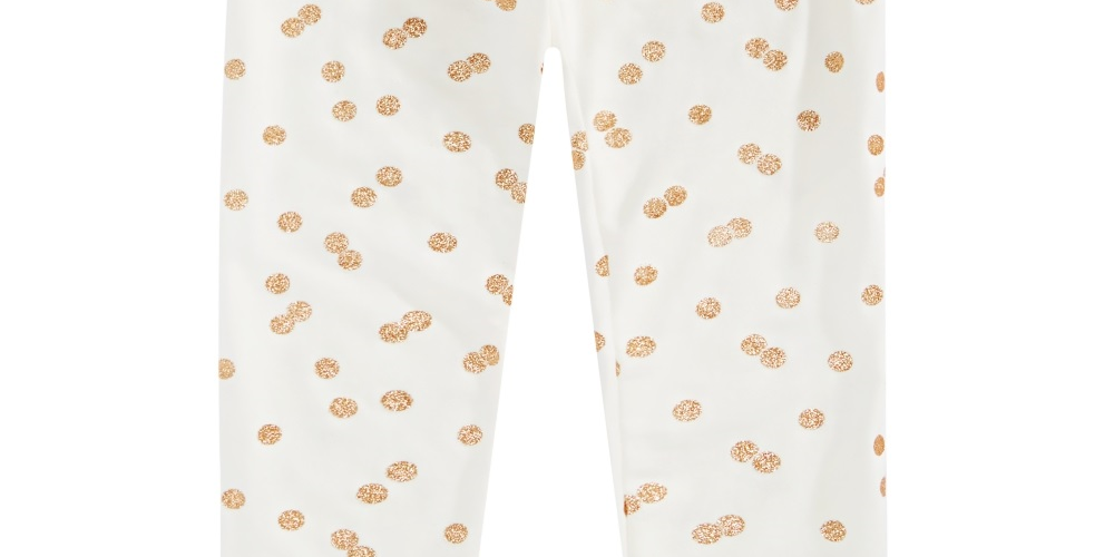 Leggings com bolinhas brilhantes Epic Threads para meninas, tamanho 4T, branca