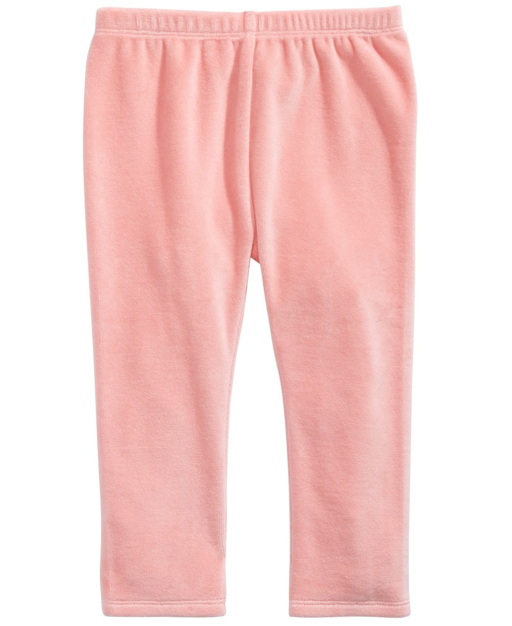 Leggings de veludo para meninas First Impressions, rosa, tamanho 2T