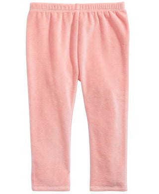 Leggings de veludo para meninas First Impressions, rosa, tamanho 2T