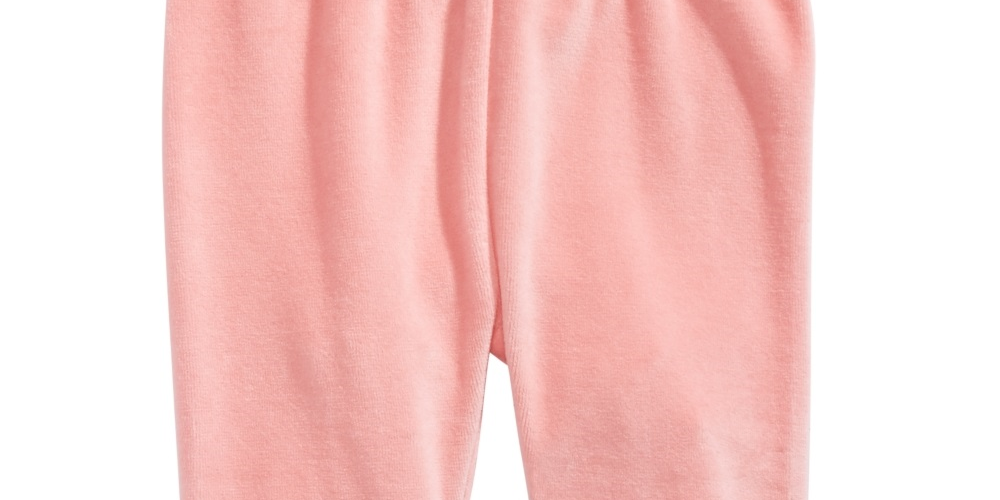 Leggings de veludo para meninas First Impressions, rosa, tamanho 2T