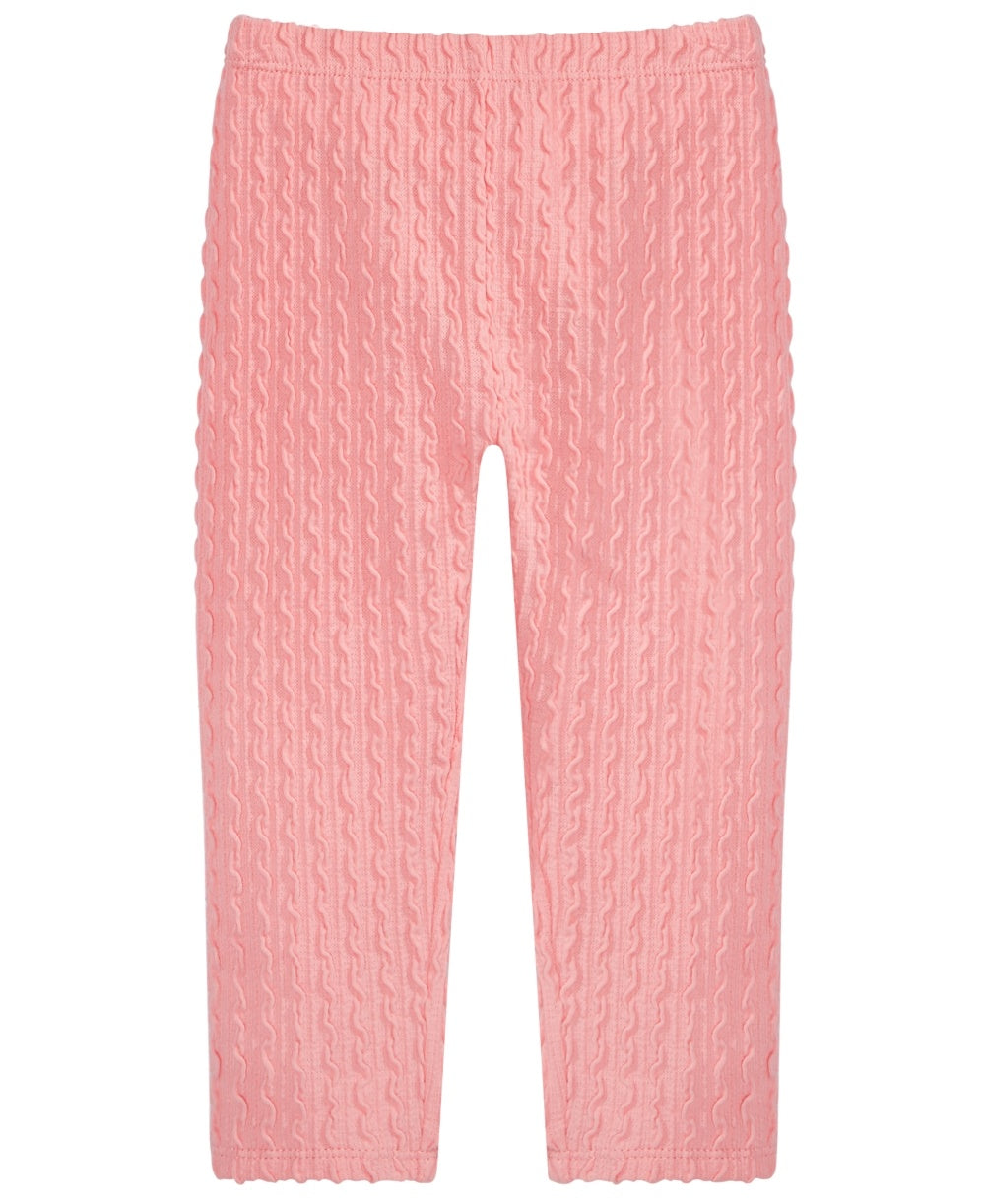 Legging texturizada First Impressions para meninas, tamanho 4T, rosa