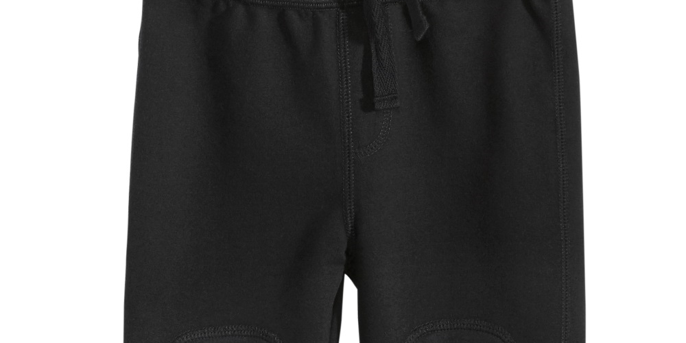 Primeiras impressões: Patch de joelho para bebê menino French Terry preto tamanho 24MOS