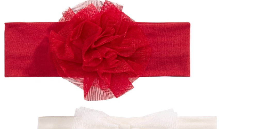 First Impressions - Pacote com 3 faixas de cabeça extravagantes para bebês meninas, rosa, tamanho regular