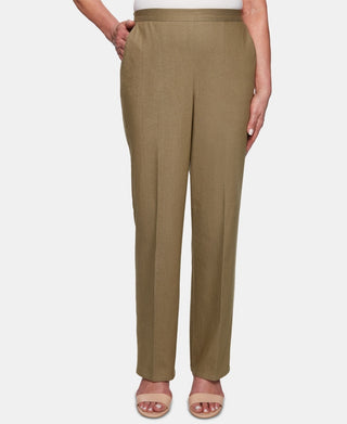 Calça feminina Petite Lake Tahoe da Alfred Dunner, verde, 14