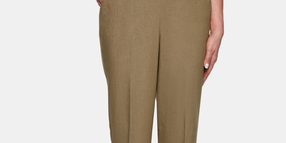 Calça feminina Petite Lake Tahoe da Alfred Dunner, verde, 14