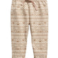Calça jogger com estampa geométrica para bebê menino First Impressions, bege, tamanho 18 meses