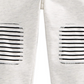 Calça jogger com remendo no joelho para meninos First Impressions, branca, tamanho 6 MOS